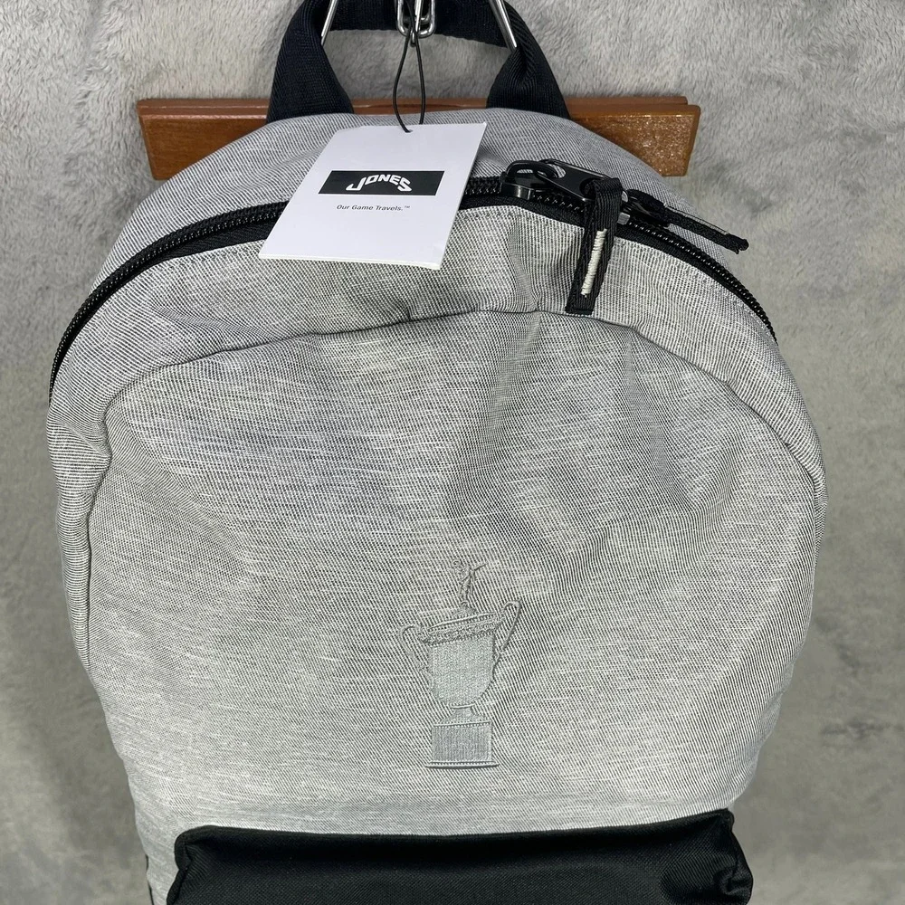 Jones Sports A1 Backpack U.S. Open Golf Trophy Gray Black NWT Laptop Bag